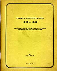Vehicle ID Maual 1969-1982